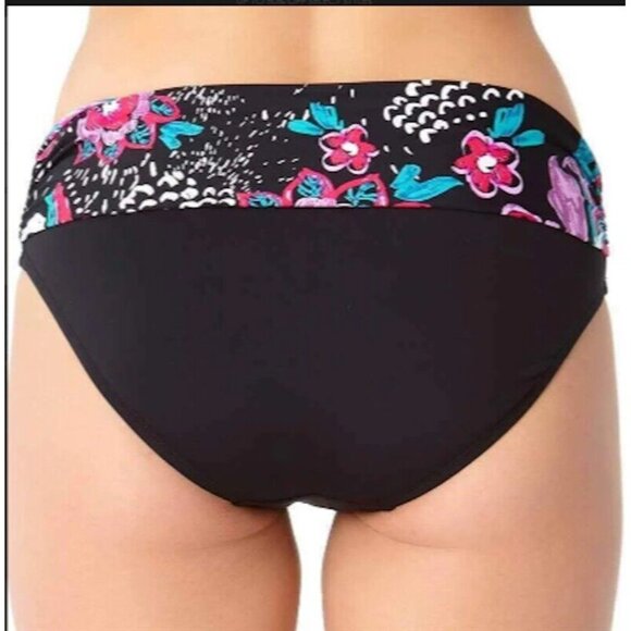 NWT Anne Cole XS That's a Wrap Wild Flower Fold Over Bikini Bottom 87565 - Picture 2 of 4